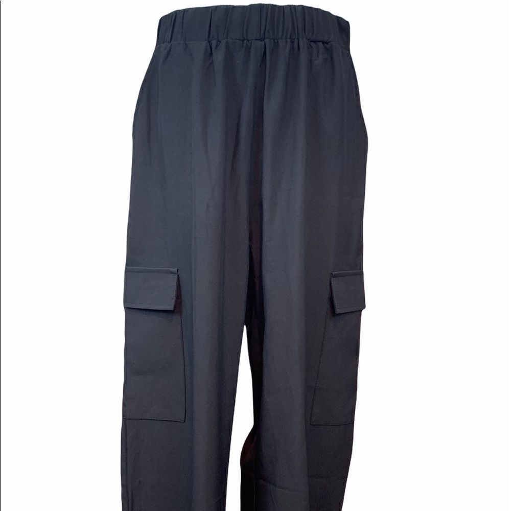 Grace Karin black dressy jogger style pants